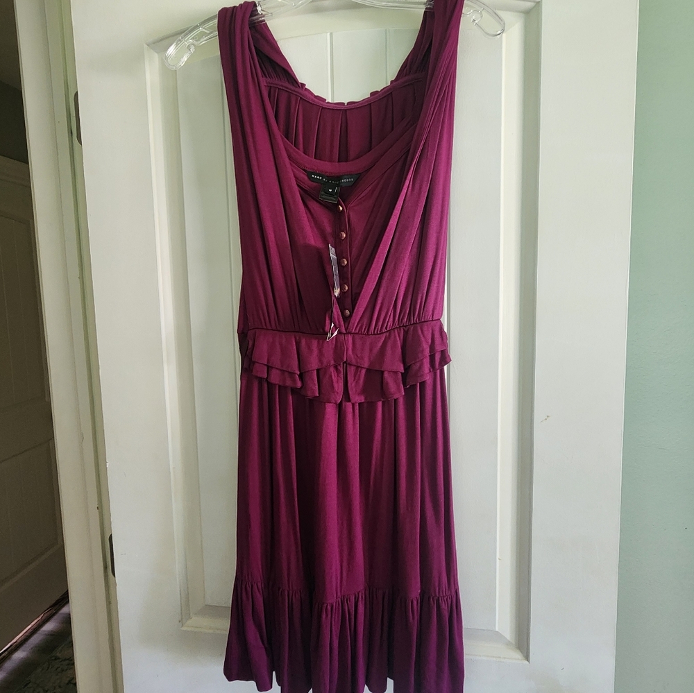 NWT Marc By Marc Jacobs Purple Sleeveless Tiered Sundress